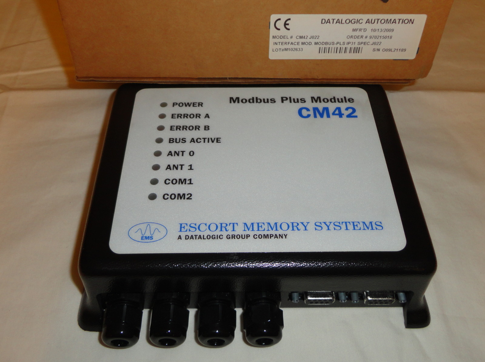 EMS CM42 J022 INTERFACE CONTROLLER DATALOGIC ESCORT MEMORY SYSTEM CM42J022 NEW