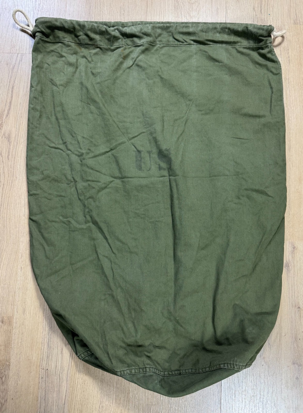Vintage US Military Barracks Bag OD Green 100% Cotton Large Laundry Bag Sack