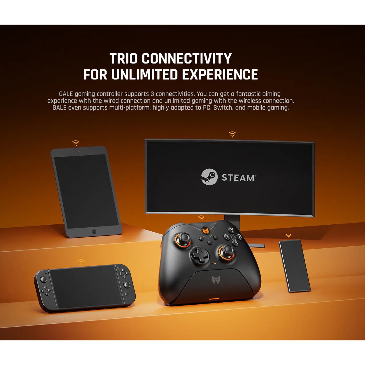 BIGBIG WON Gale Hall Wireless Controller for Switch, PC, Android - Black