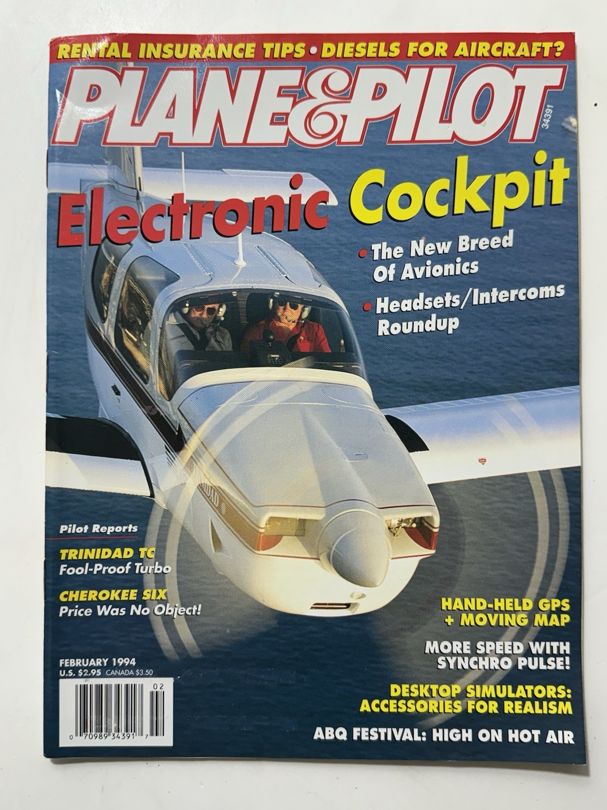 Plane & Pilot Magazine Volume 30 February 1994 Electronic Cockpit