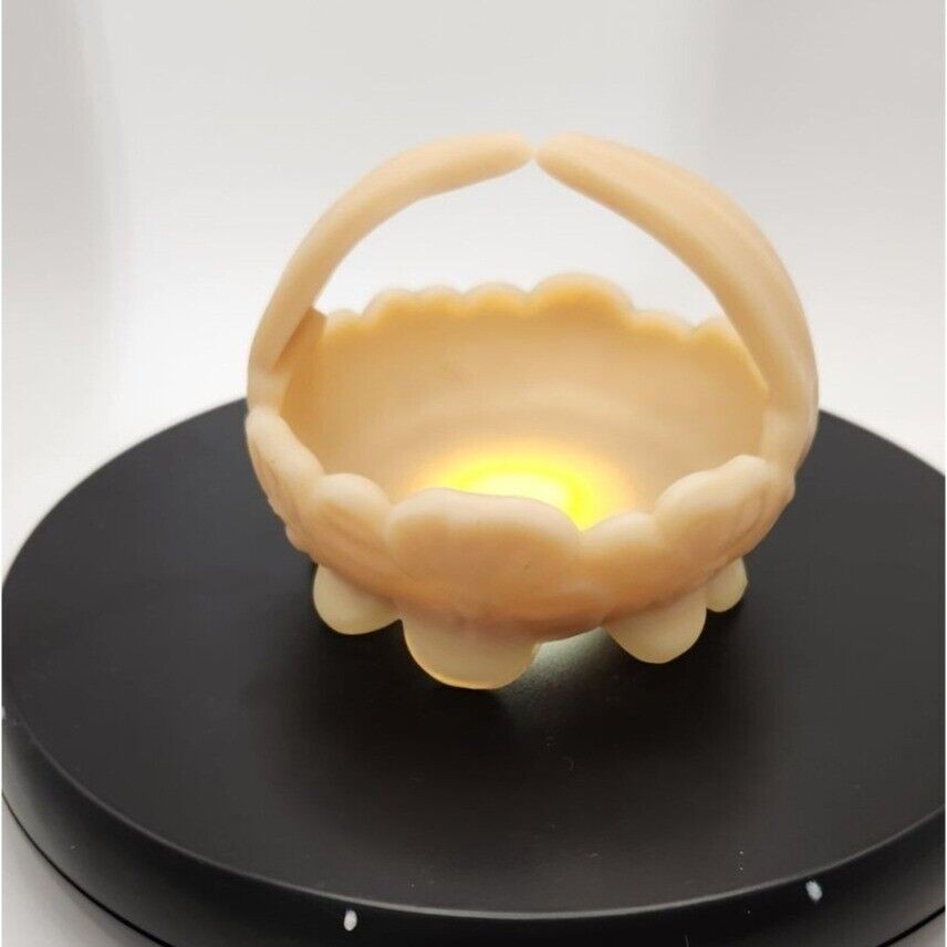 Westmoreland Slag Glass Dogwood Basket with Butterscotch Hue!