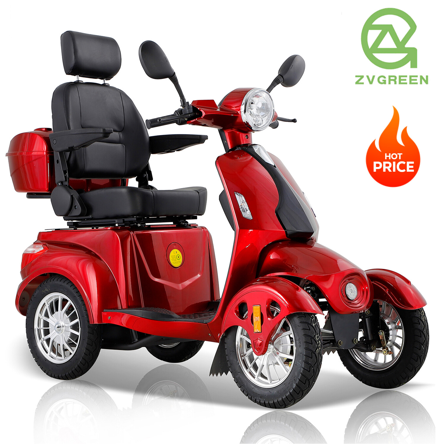 ALL NEW 800W 4 Wheel Mobility Scooters for Seniors & Adults 500lbs Capacity