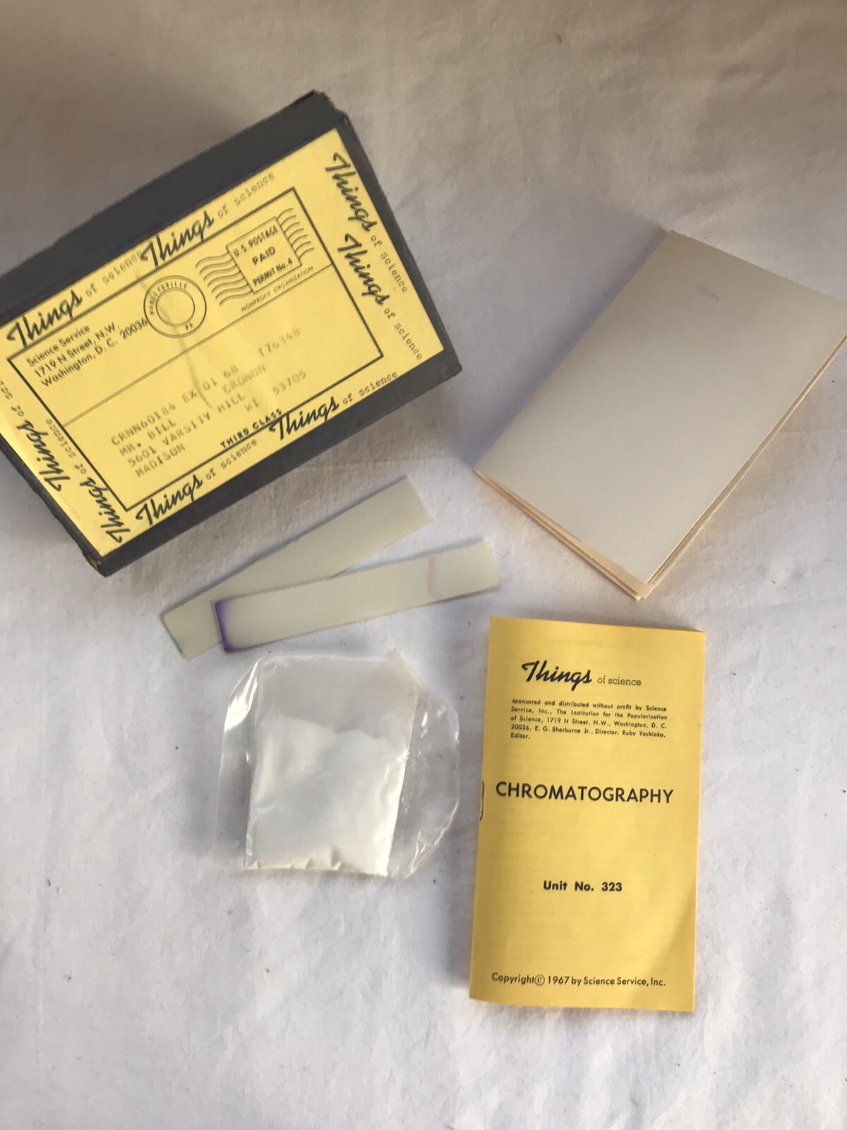 Vintage THINGS OF SCIENCE KIT - Chromatography Unit No 323