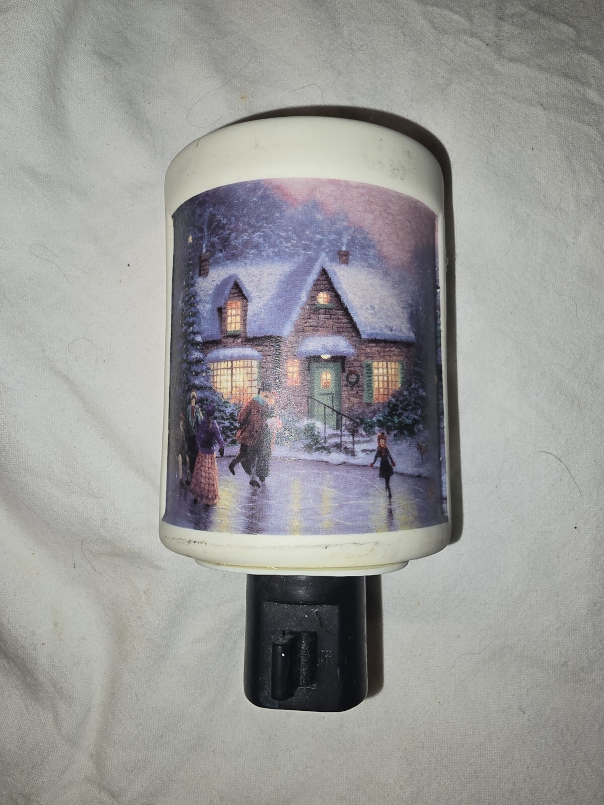 Vintage Thomas Kinkade Night Light "Skater's Pond" 2003