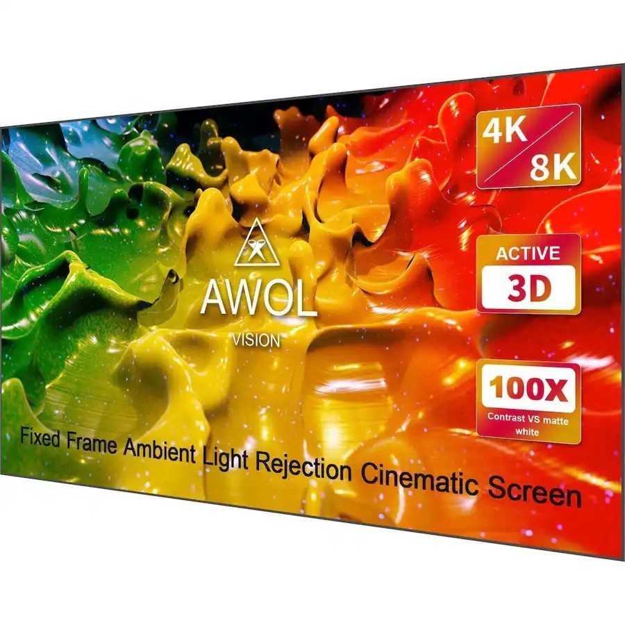 AWOL Vision ALR-C120 Cinematic 60.0x105.4 ALR UST Fixed Frame Projection Screen