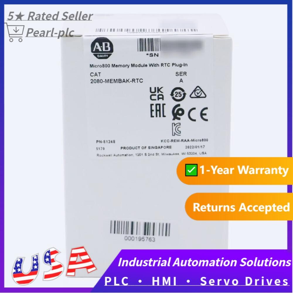 New Allen Bradley 2080-MEMBAK-RTC In Stock Memory Plug In Module 2080MEMBAKRTC