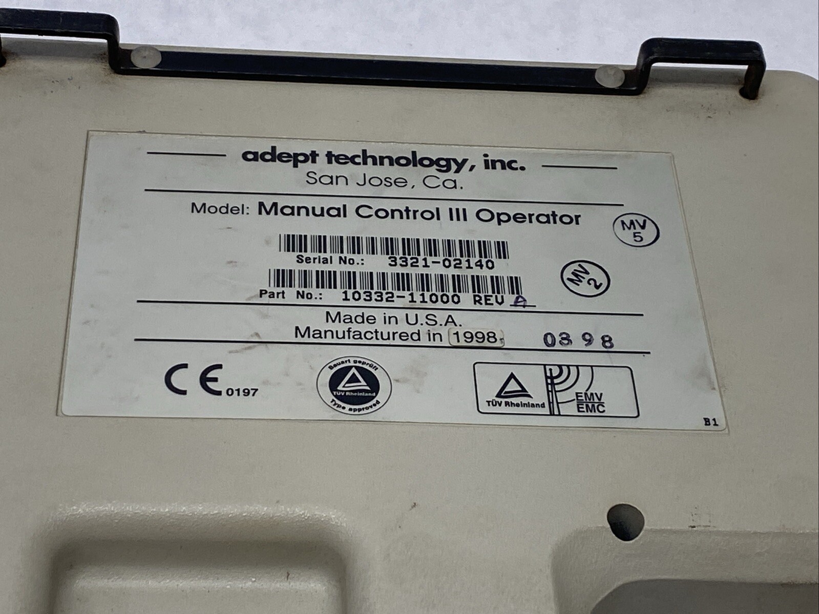Adept 10332-11000 Manual Control III Operator Robot Teach Pendant
