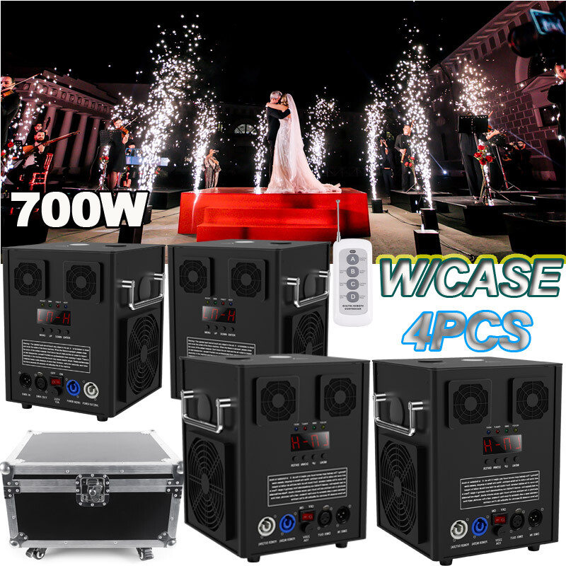 700W Large Cold Spark Firework Machine Stage Effect DMX Machine Party Disco&Case