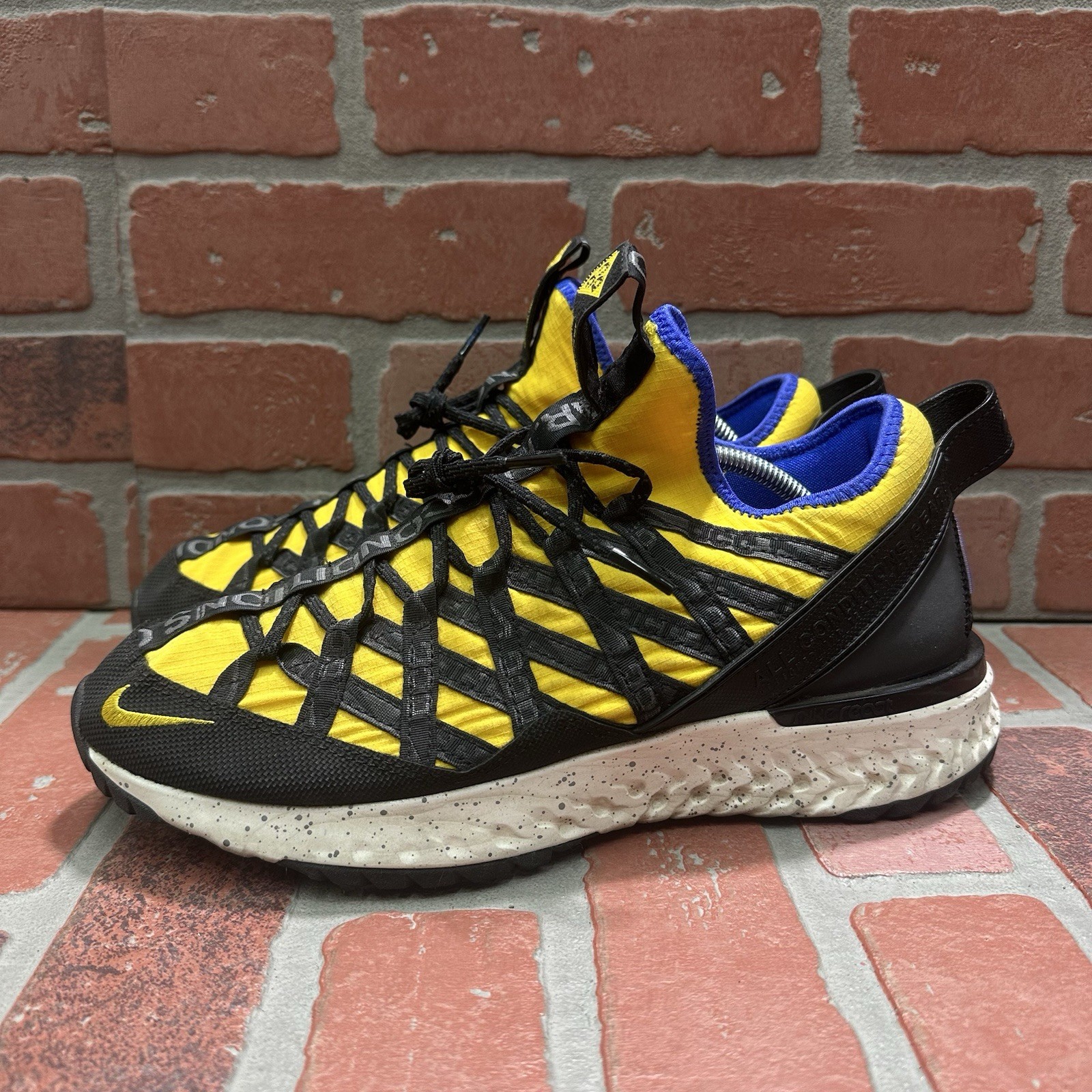 NIKE ACG REACT TERRA GOBE AMARILLO YELLOW BLUE BV6344 700 NO BOX SZ 9 S31