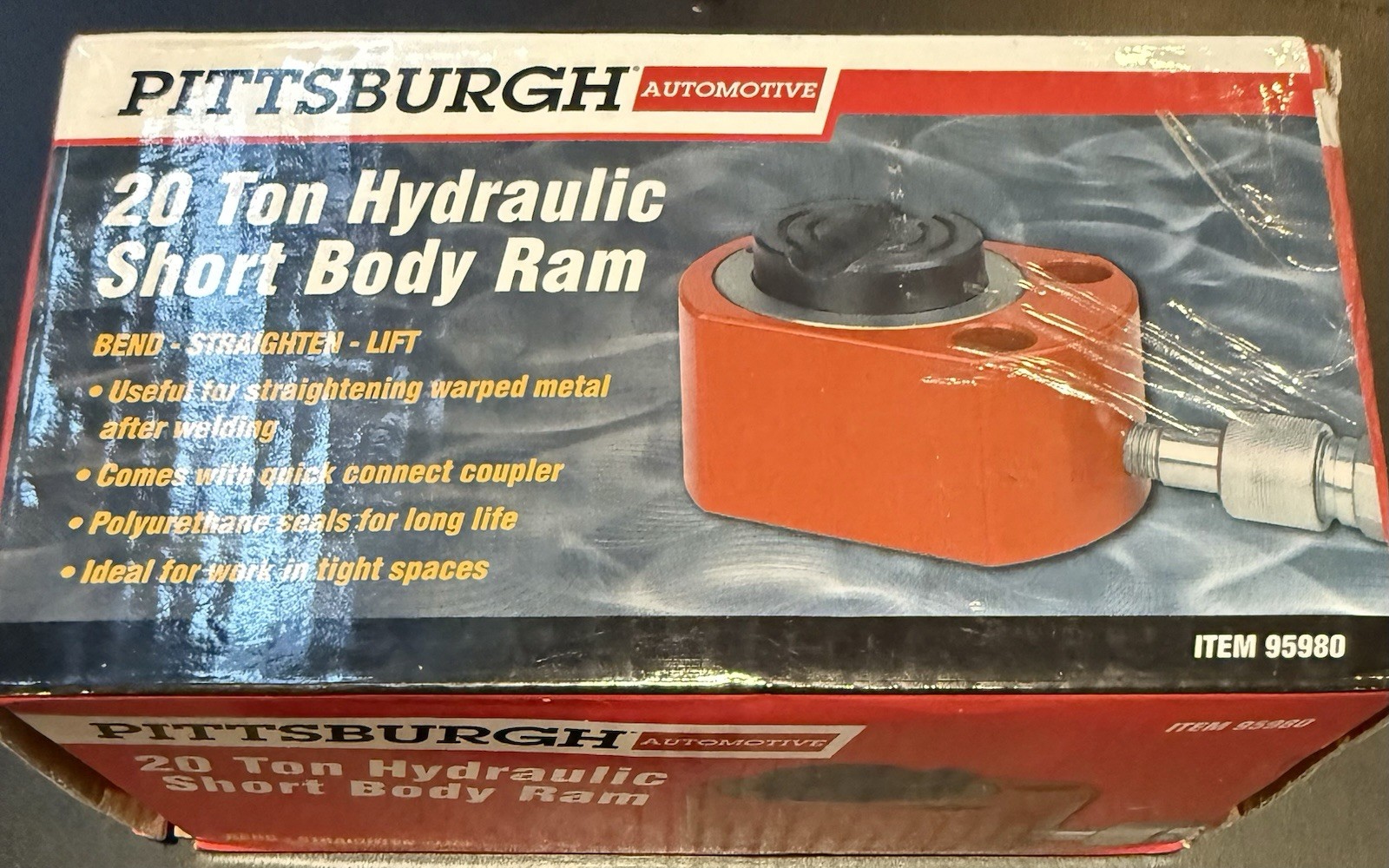 PITTSBURGH AUTOMOTIVE 95980 20 TON HYDRAULIC SHORT BODY RAM NEW