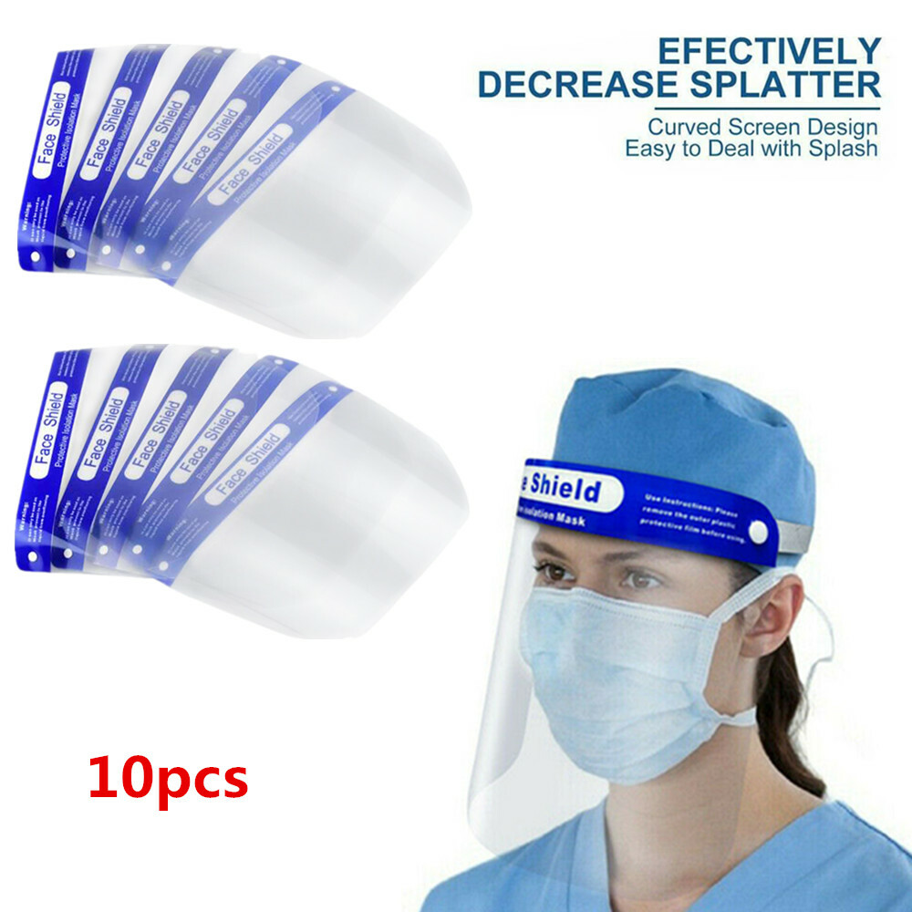 10pcs Splash Anti-fog Proof Cap Full Face Head-mounted Eye Protective Shield Hat