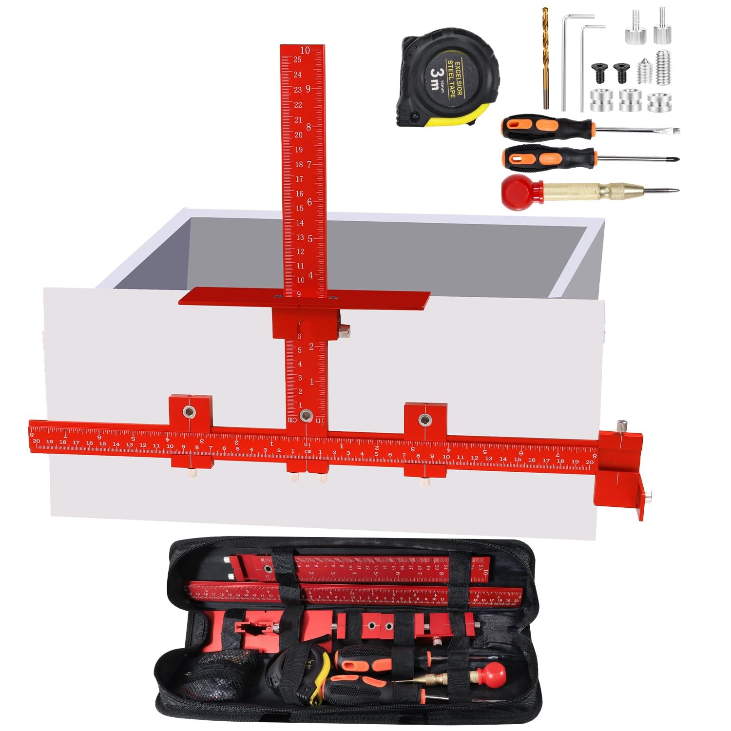 New Cabinet Hardware Jig Tool Set - Aluminum Alloy Cabinet Handle Jig – with ...