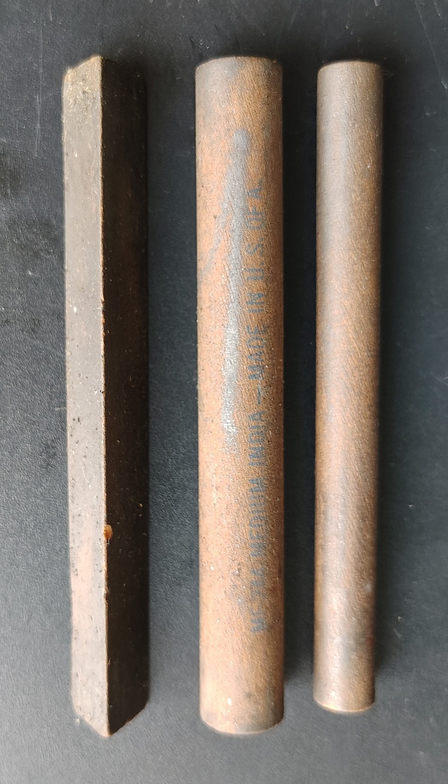 🗽INDIA SHARPENING STONE SET OF 3 BLADESMITH , MACHINIST/TOOLMAKER