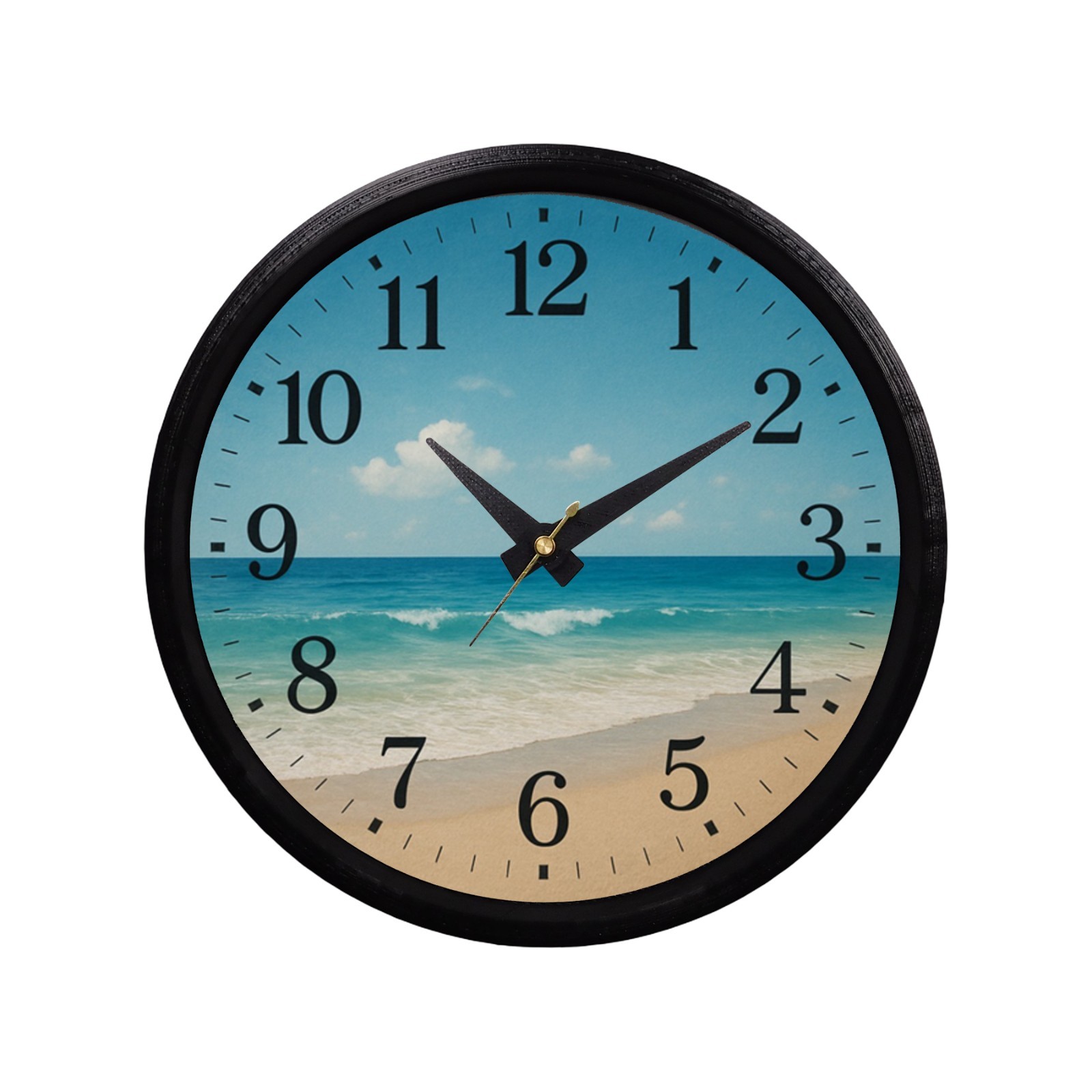 Sandy Beach Wall Clock Tropical Beach House Decor