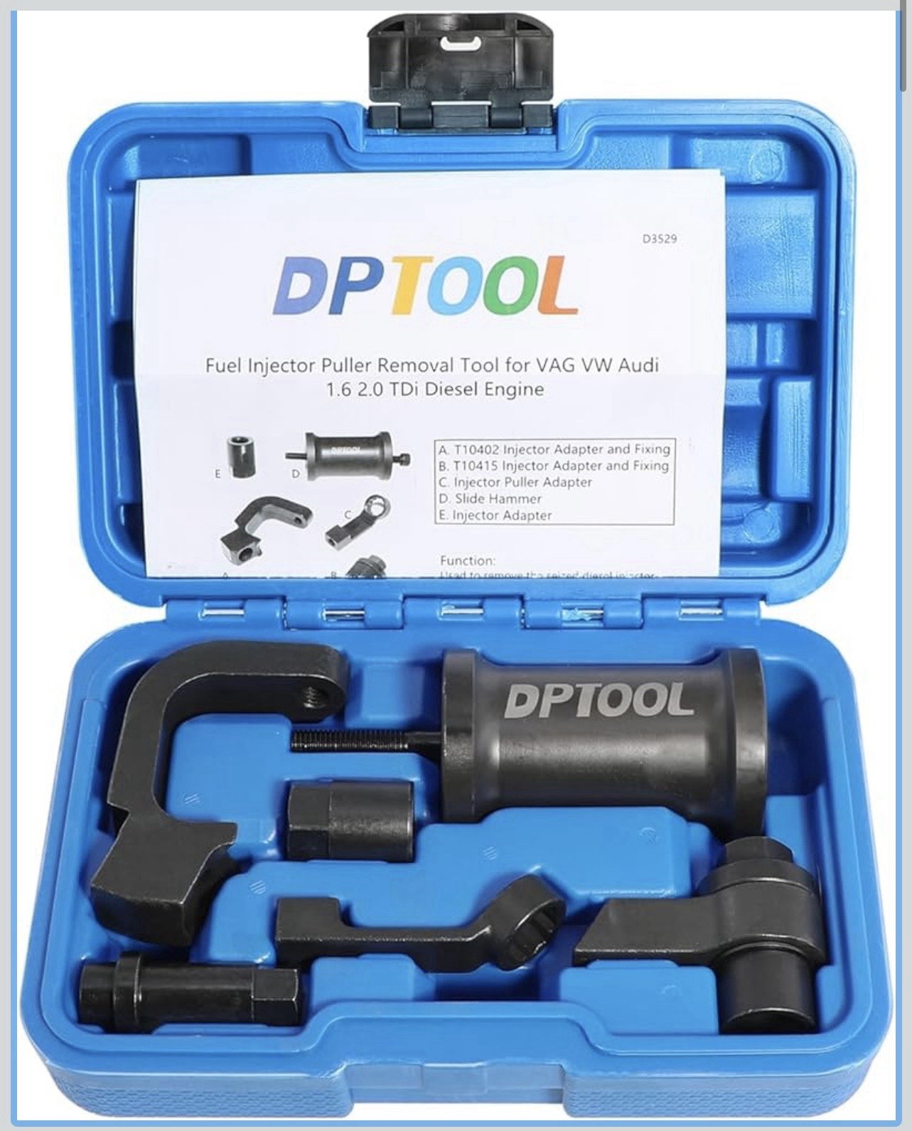 Fuel Injector Disassembly Tool Audi 1.6 2.0 TDi T10402 T10415 Kit