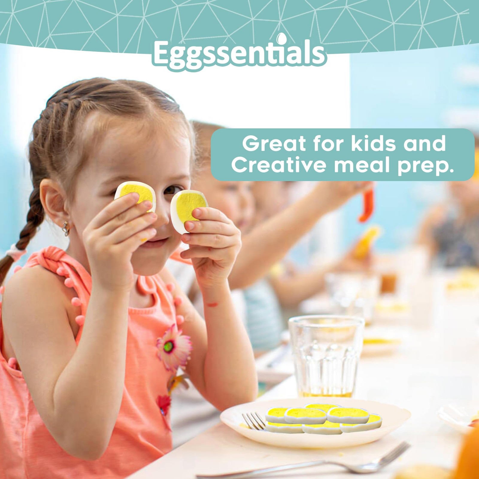 Eggssentials Pack of 3 Egg Shaper - Cuber Square Mold - Transparent