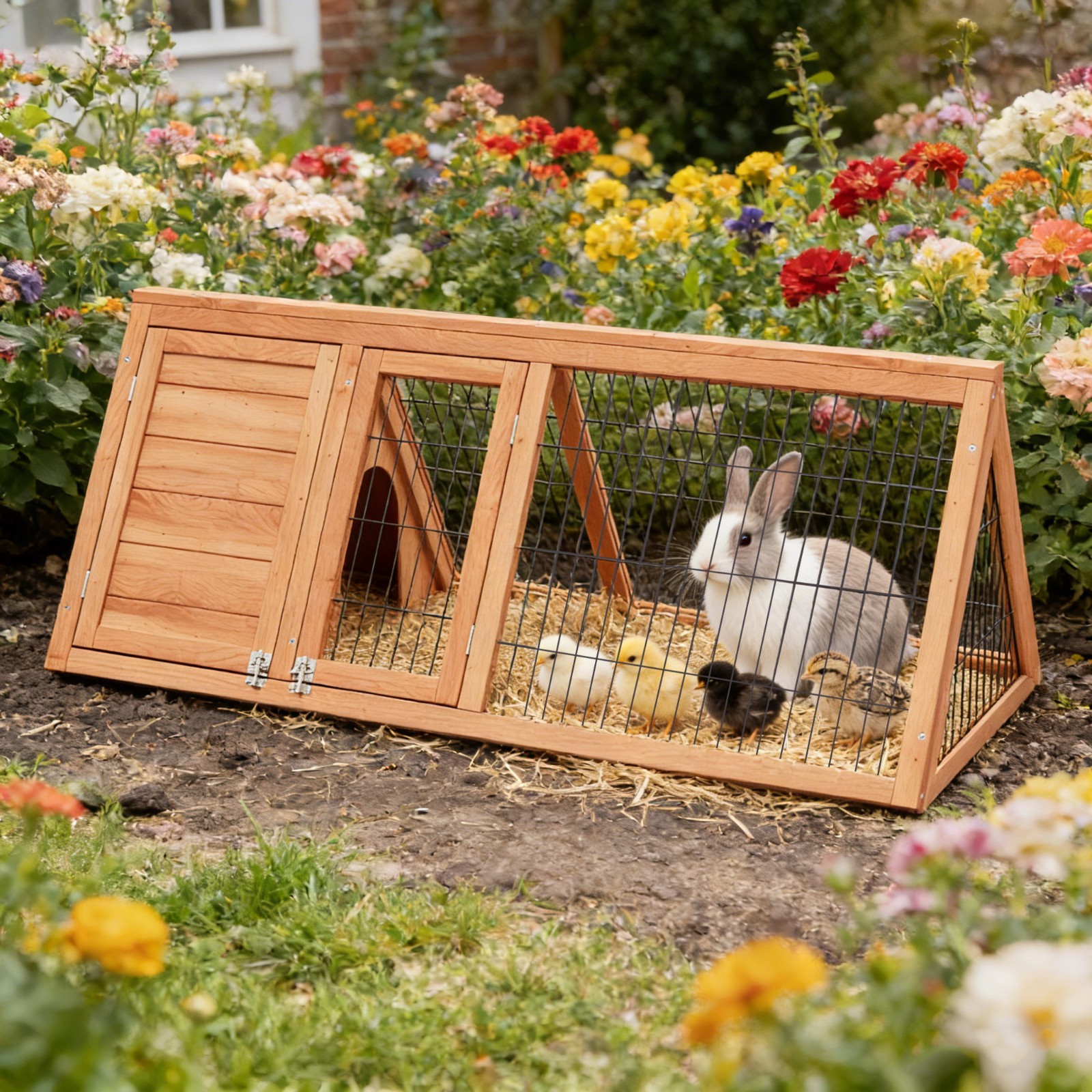 Wooden Quail Cages, Outside Duck Houses, and Chicken Hutch for Small Animals