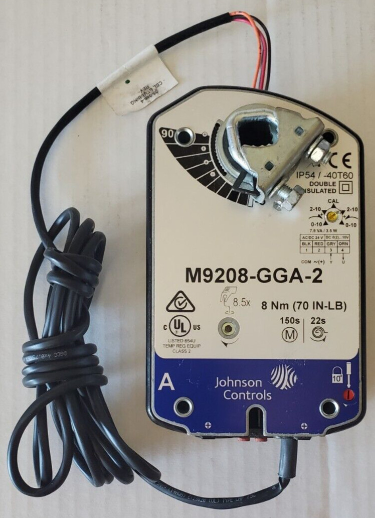 Johnson Controls M9208-GGA-2 Electric Actuator 70 in-lb. Running Torque