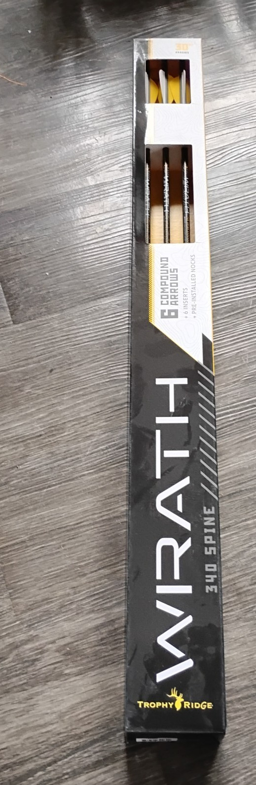 NEW Gold Tip Trophy Ridge WRATH 30" Carbon Hunting Arrows UNCUT 340 spine 6pk