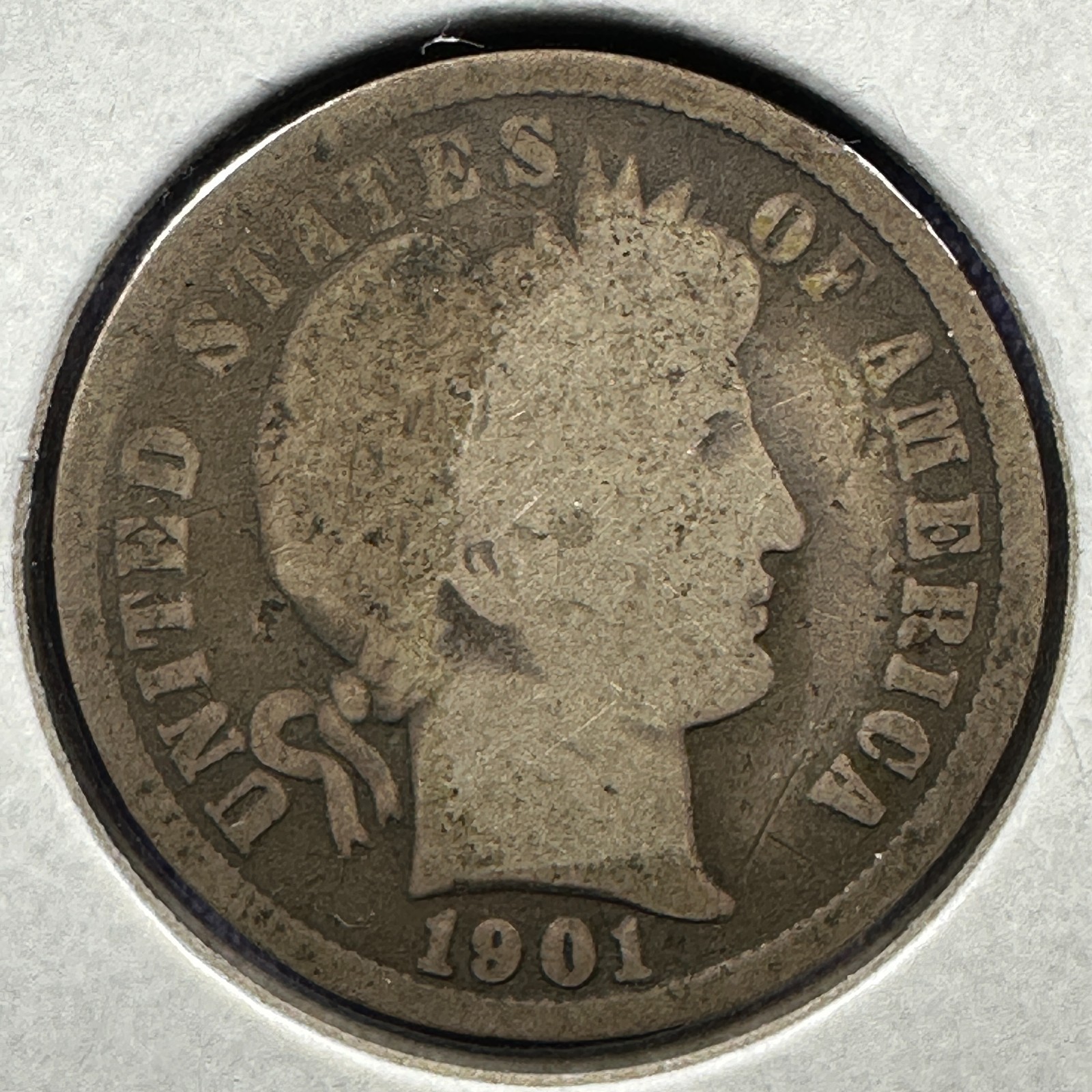 1901 10C Barber Dime (89147)