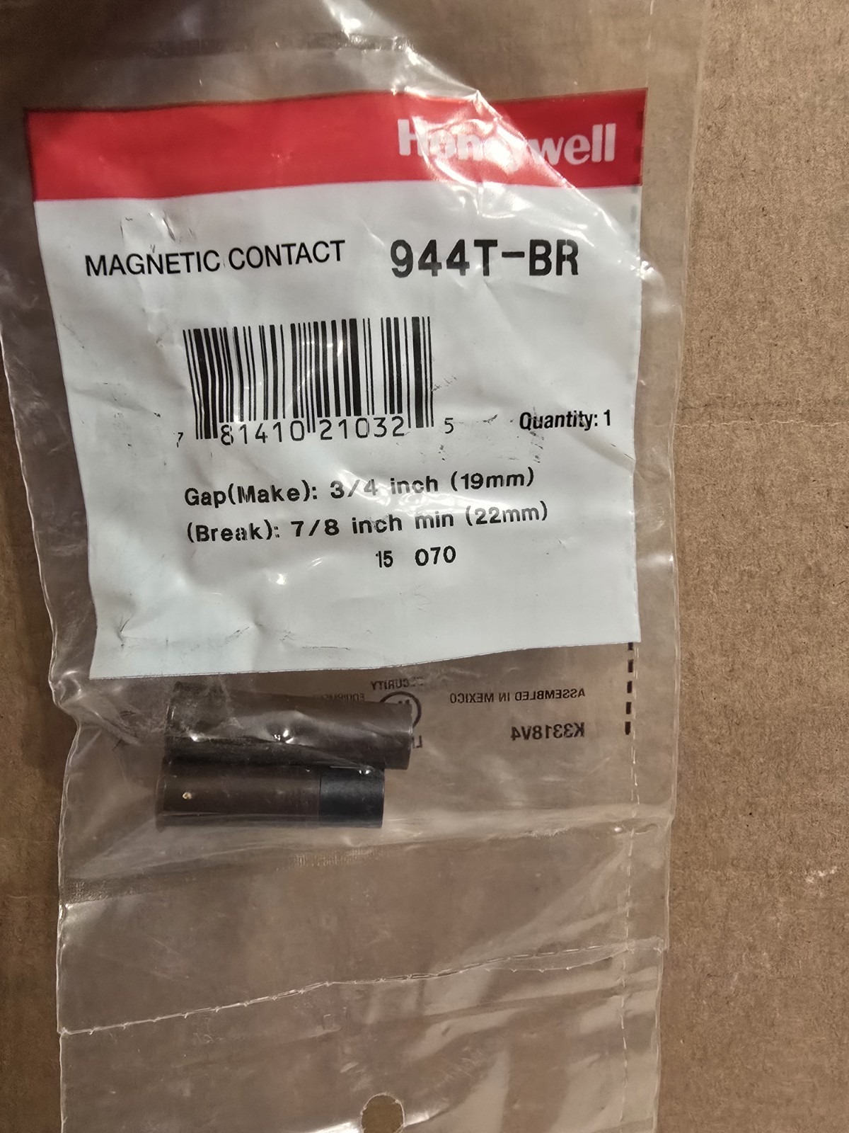 (Lot Of 5 Packs) Honeywell magnetic Contact 944T-BR