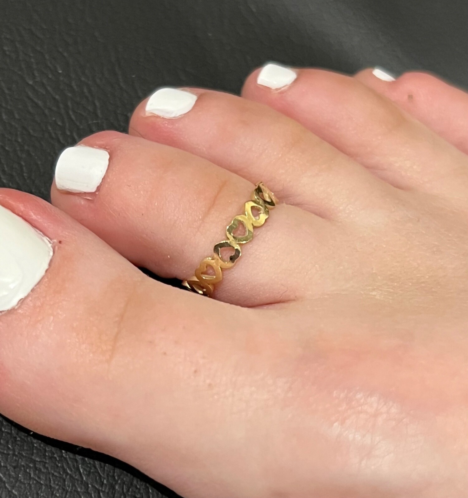 14k Real Solid Gold Toe Ring Anillo del Dedo del Pie