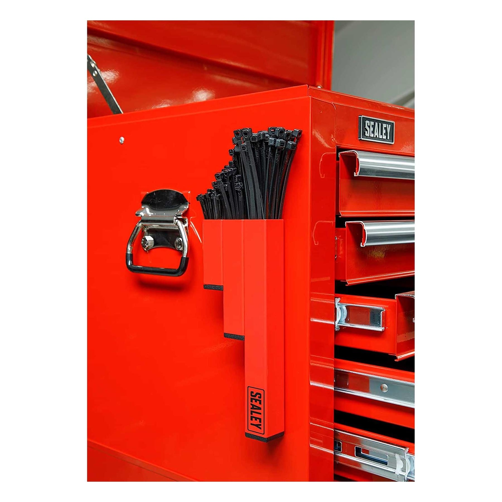 Sealey Magnetic Cable/Zip Tie Holder, Red Garage Workshop Organizer,APCTH