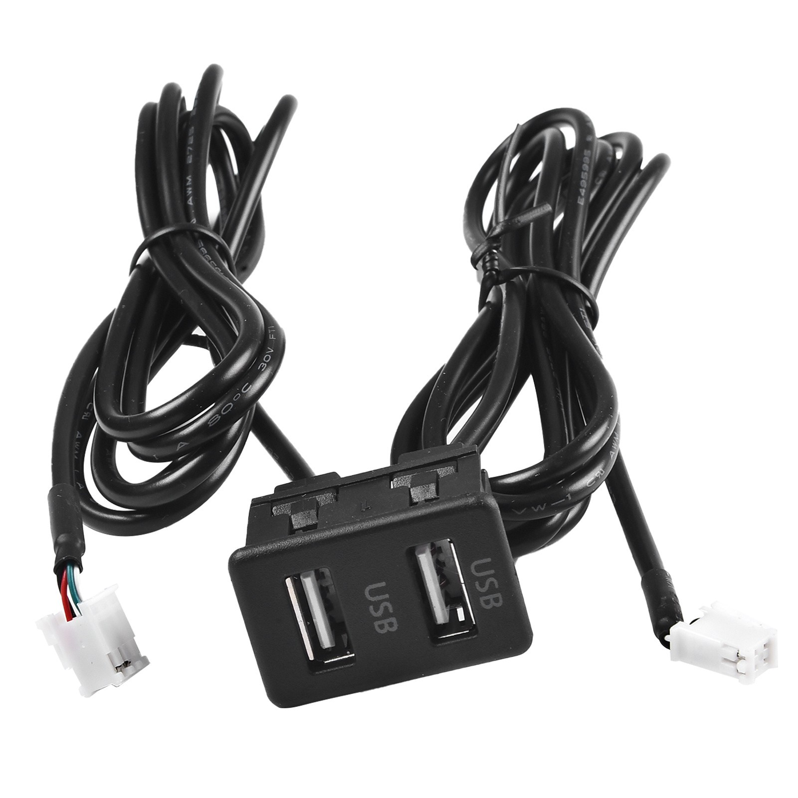 Reliable Performance Car Dual USB Port Panel Interface Extension Cable