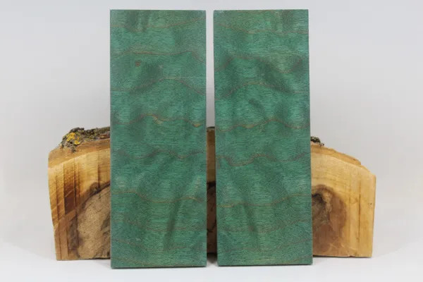 STABILIZED DYED MAPLE CUSTOM KNIFE HANDLE MATERIAL BLANK SCALES (5793)