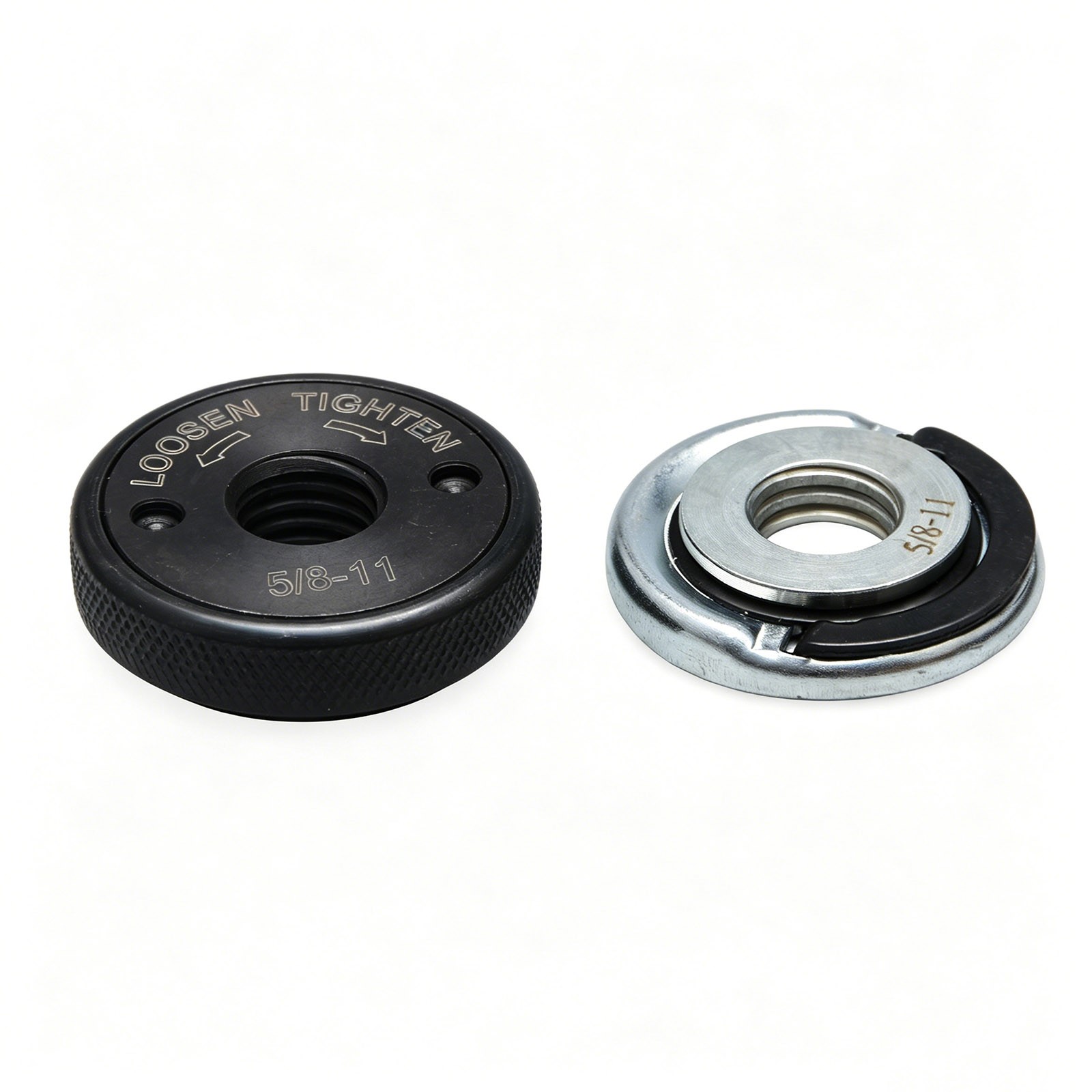 5/8"-11 Angle Grinder Flange Nut Kit for High-Speed Disc Locking D-Ring Knurled