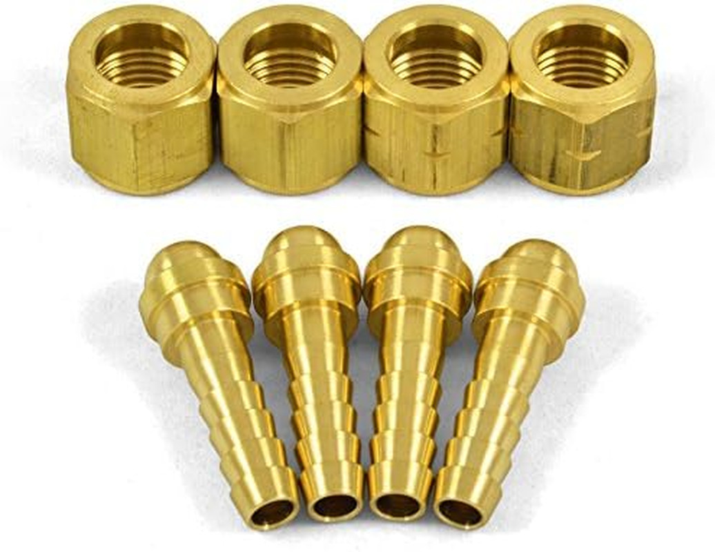 1/4" ID Hose Repair Parts Kit, Welding Torch Twin 'B' Size 1/4" Fittings, 2 Sets
