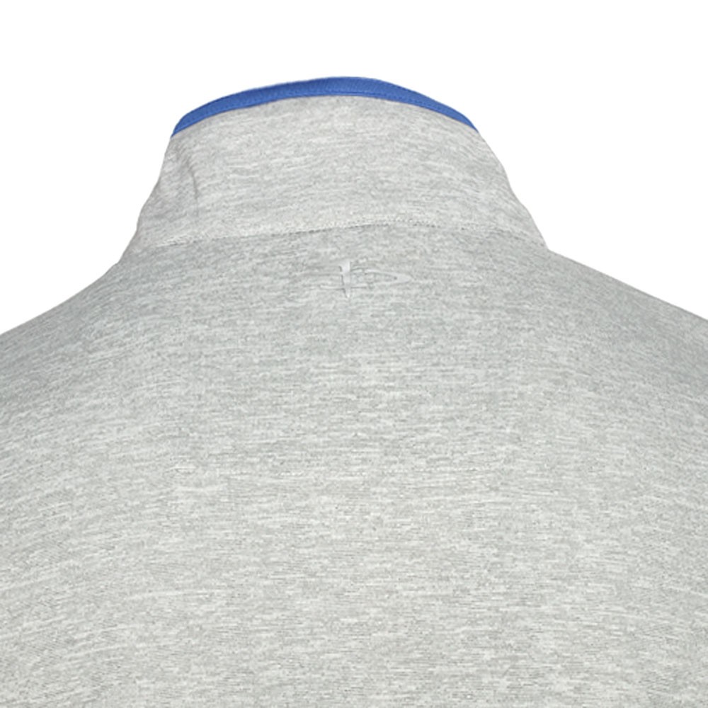 Page & Tuttle Heather Mock Neck QuarterZip Pullover Mens Grey Casual Athletic Ou