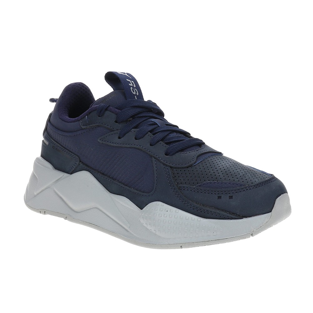 PUMA RsX Midnite Haze Lace Up Mens Blue Sneakers Casual Shoes 38914901
