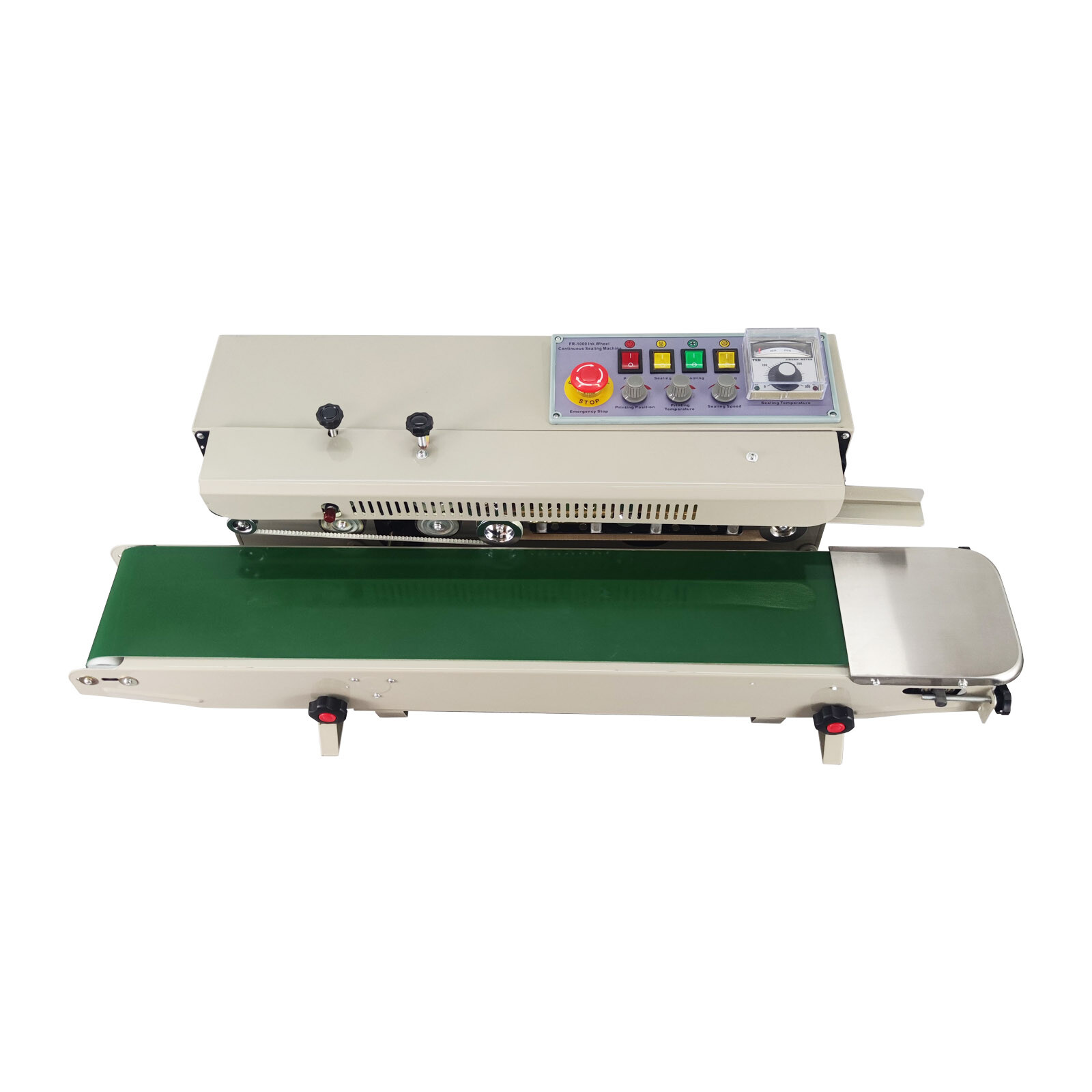 FRD-1000-II Quick Continuous Bag Sealing Machine Horizontal w/ Printed Character