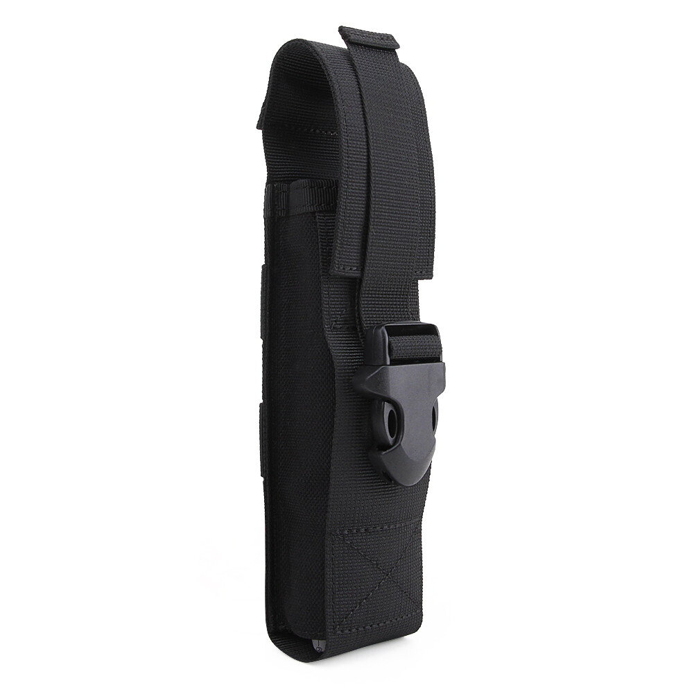 Tactical Molle Flashlight Pouch LED Torch Holster Pack EDC Tool Bag Accessories