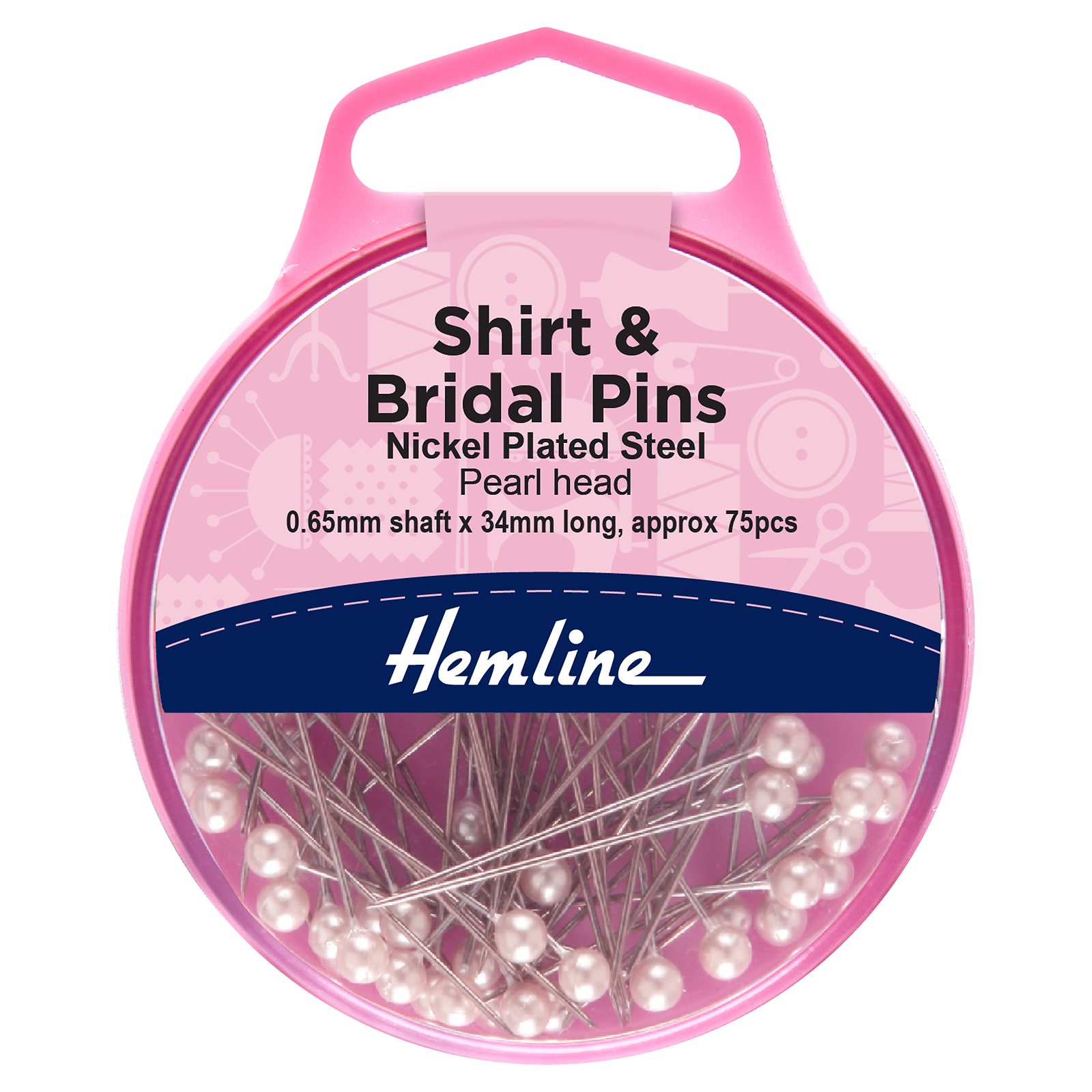 Hemline 34mm Nickel Shirt & Bridal Pins