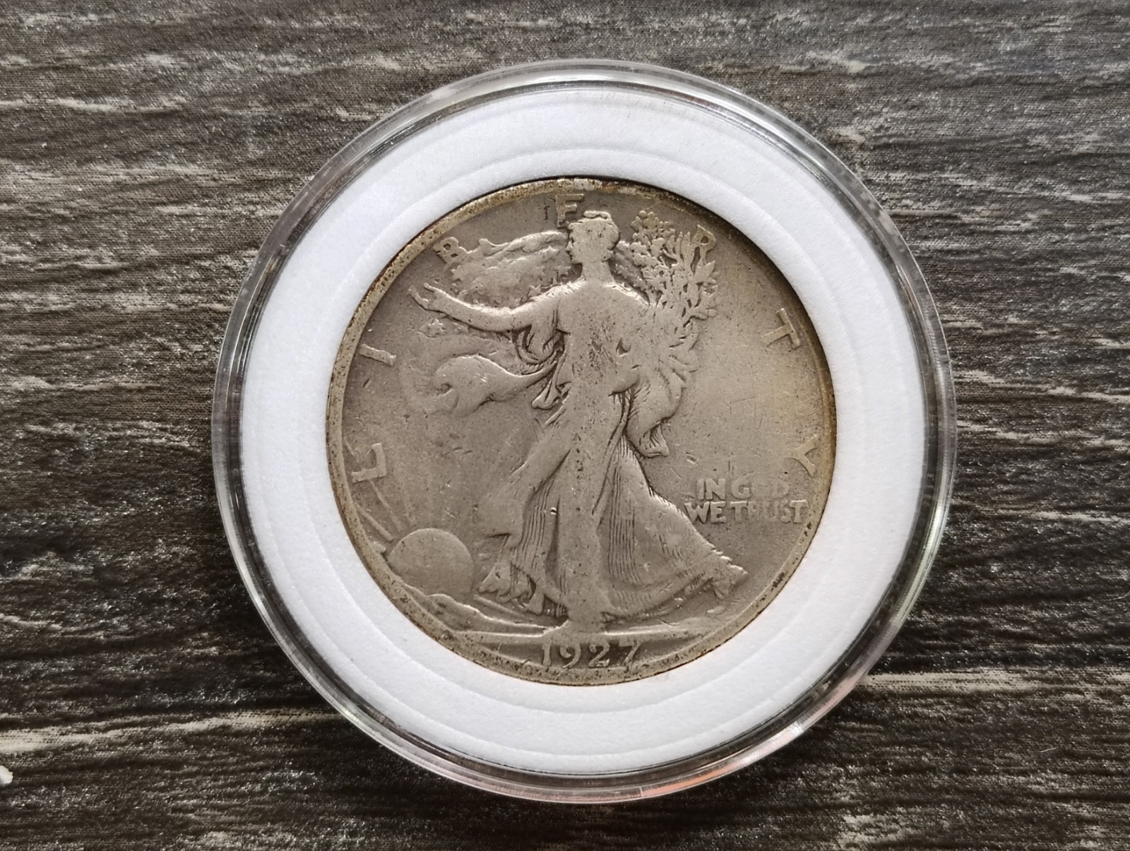1927-S Silver Walking Liberty Half Dollar Fine