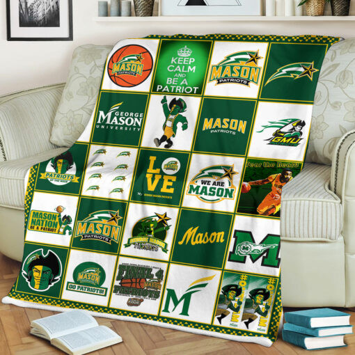 George Mason Patriots Sherpa Fleece Blanket College Gift