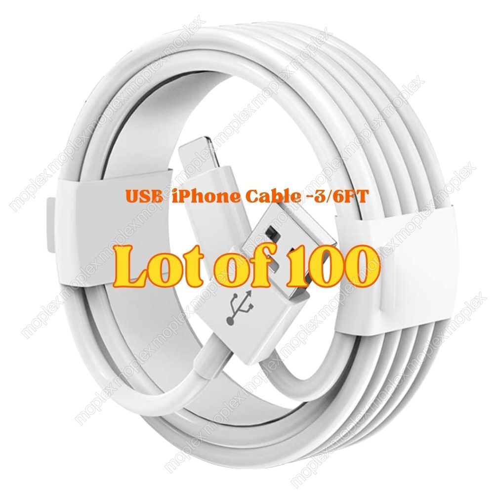 100X For Apple iPhone 7 8 X XR 11 12 13 Pro USB Lead Fast Charger Cable Cord Lot