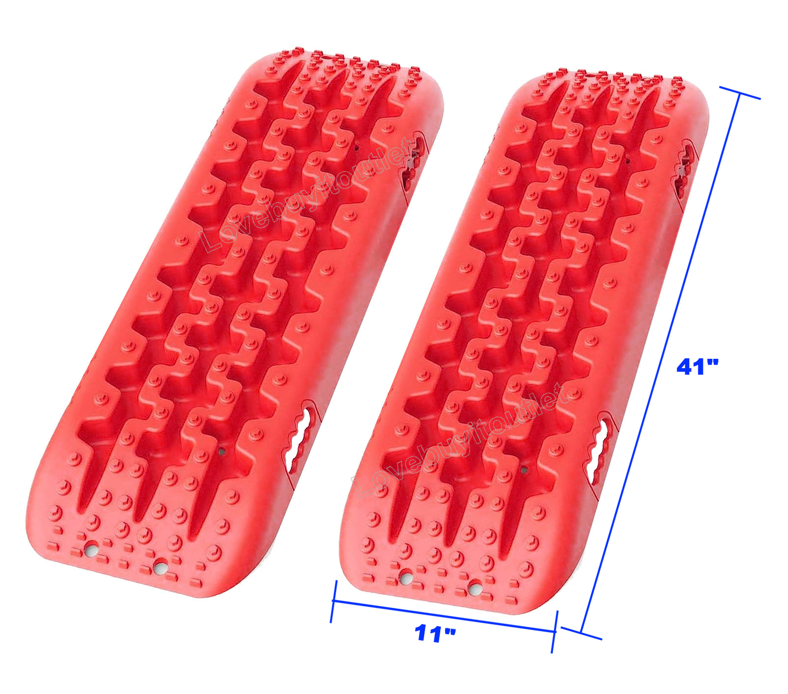 2x AUTO Recovery Traction Boards Tire Ladder 4WD Recovery Mat for 4X4 Offroad