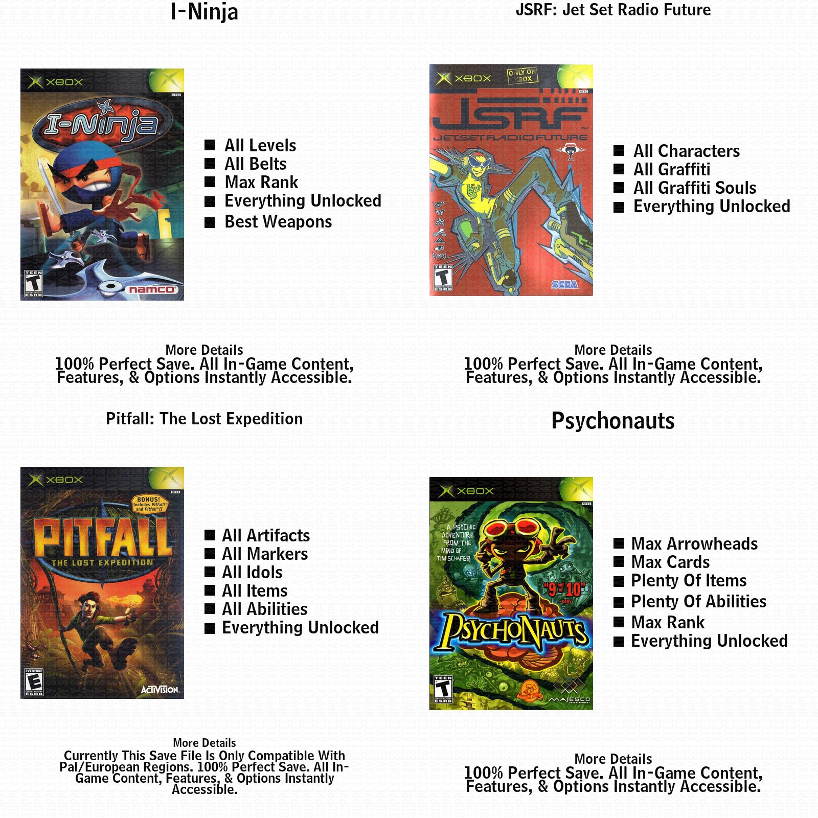 Crash Twinsanity 100% Unlocked Xbox USB Saves