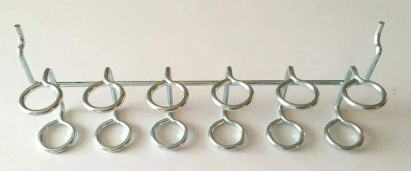 (4 Pack) Metal Peg Tool Holder Garage Shelf Hanger for 1/8" to 1/4" Pegboard