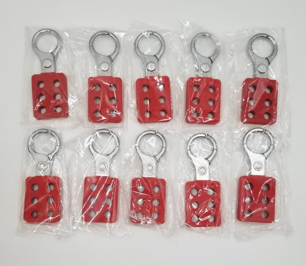 Lot Of 10 Lockout Tag Out Hasp 1 Inch Jaw Dia. BD-K11 Metal New/Sealed Free Ship