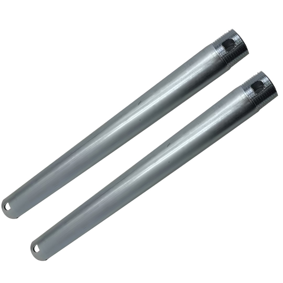 2 PK Suitable For HUNTER 99301 DOWNROD EXTENSION MATTE SILVER Fit CEILING FAN E