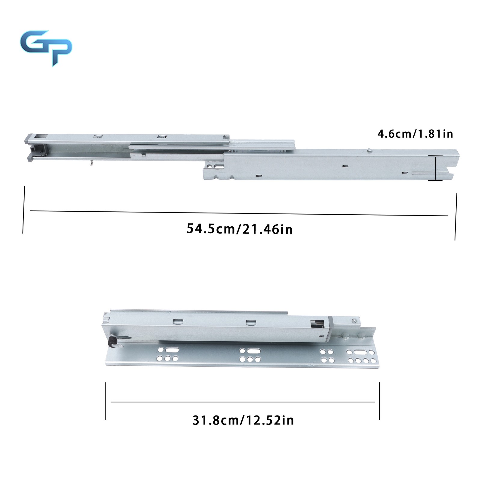 4 Pair 12" Undermount Drawer Slides Soft Close Full Extension & Locking Device