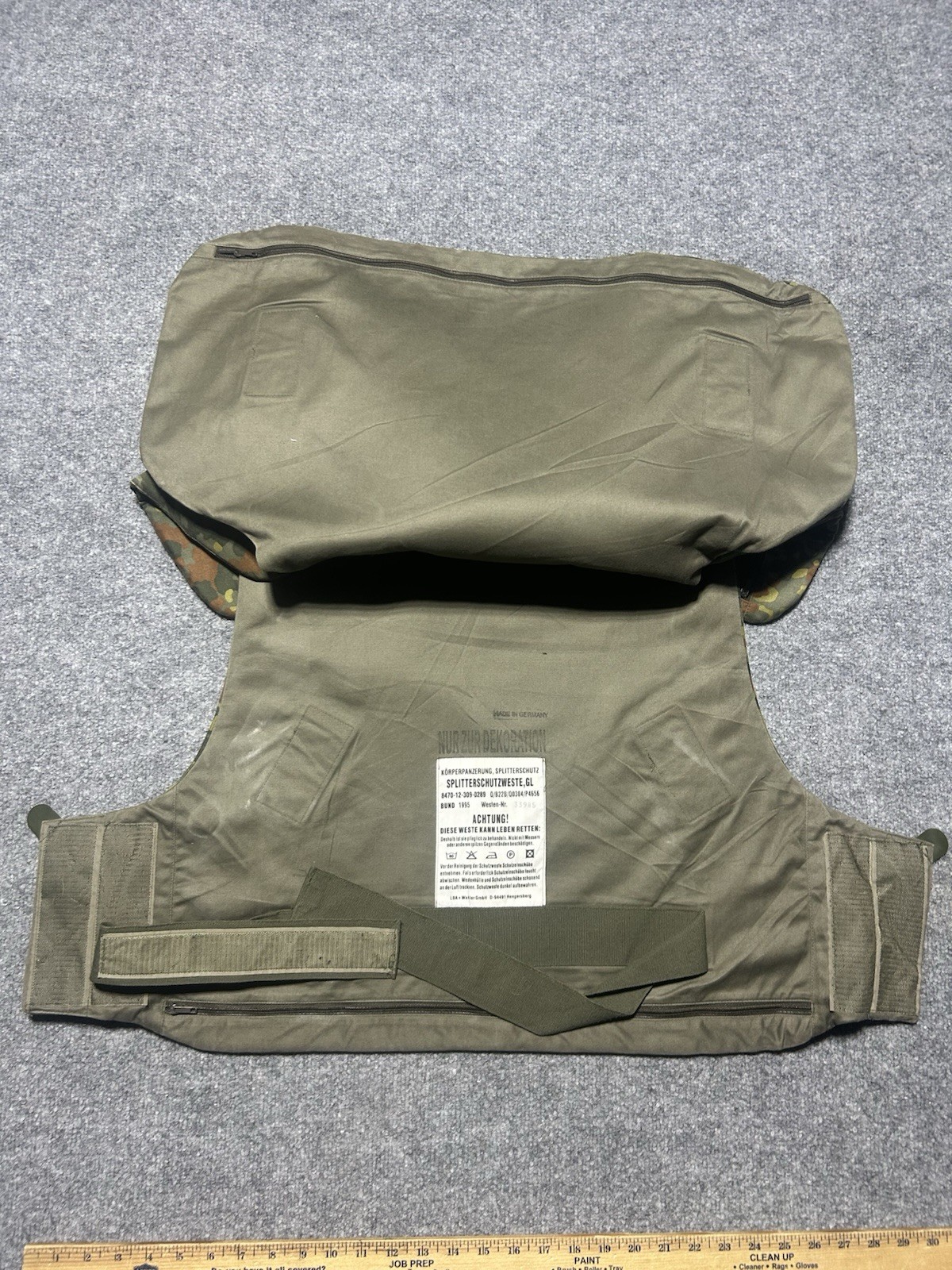 German Bundeswehr Splitterschutzweste Flak Jacket Camouflage