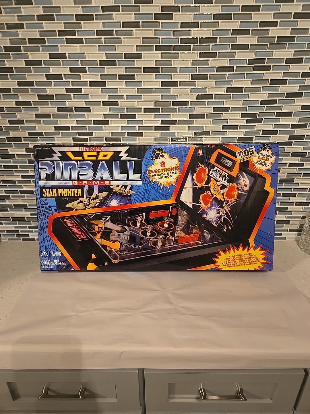 STAR FIGHTER Table Top Arcade Electronic LCD Pinball Game Vintage Starfighter
