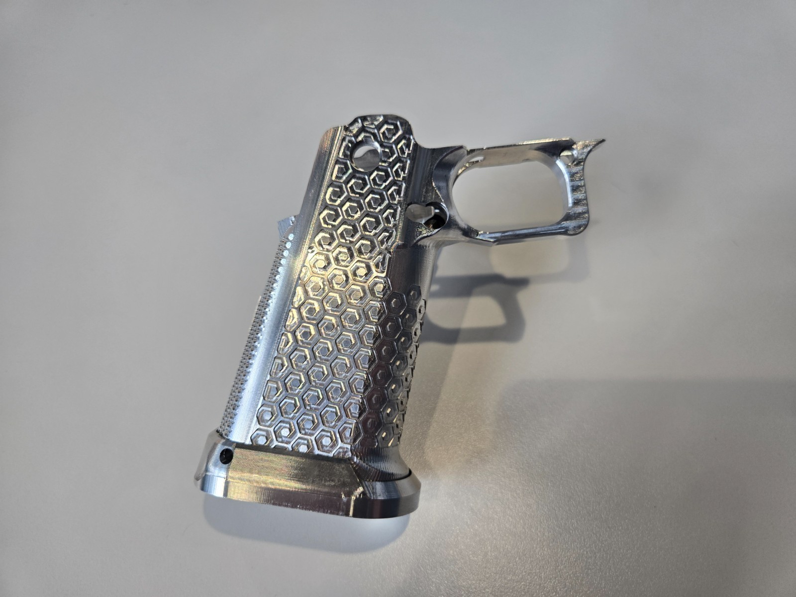 Bare Billet Aluminum Hex Textured 2011 Double Stack Grip - Prodigy Staccato etc