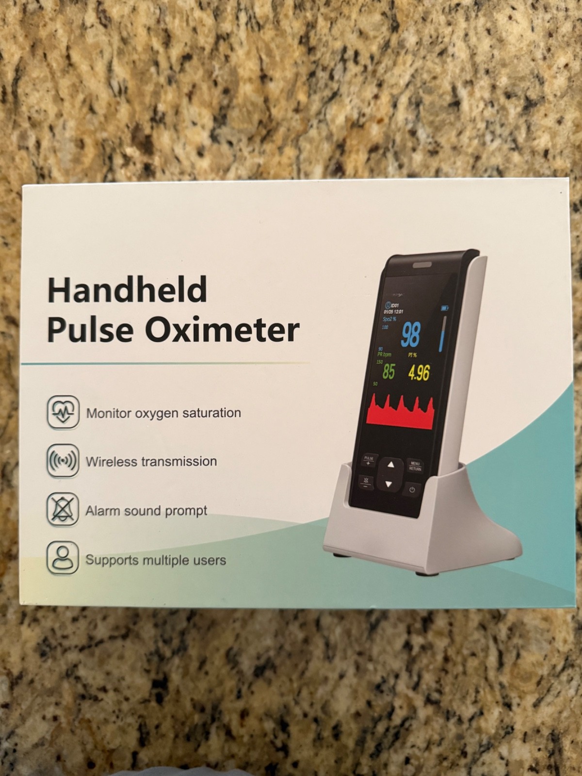 Handheld Pulse Oximeter Fingertip Blood Oxygen SpO2 Heart Rate Monitor