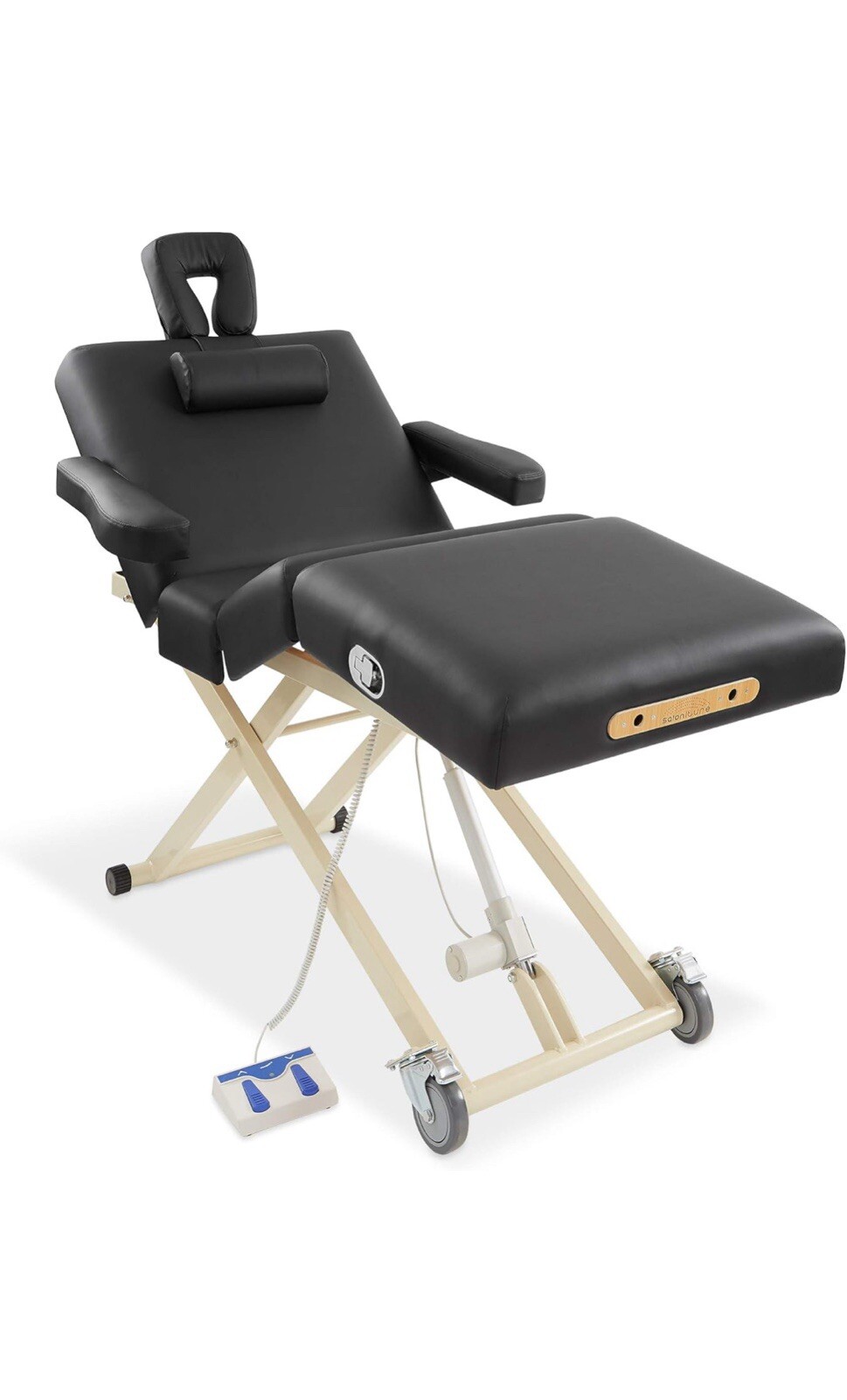 Professional Adjustable 4-Section Electric Lift Massage Table with Handrests